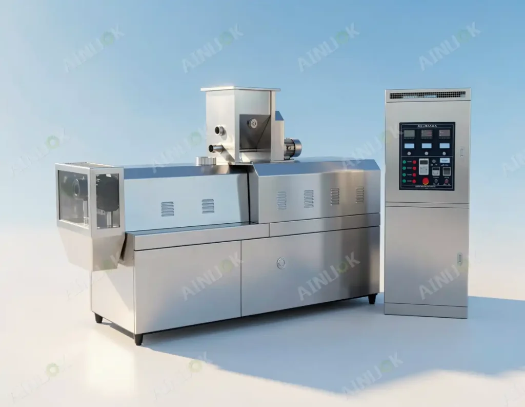 industrial twin screw pet food extruder and co rotating fish feed production line machine